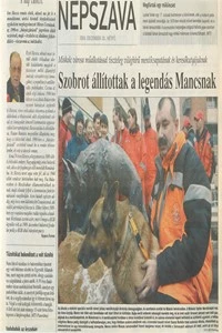 Miskolc városa műalkotással tiszteleg világhírű mentőcsapatának és keresőkutyájának